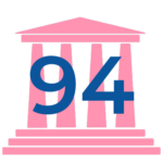 Read courthouse icon with "94" on it.