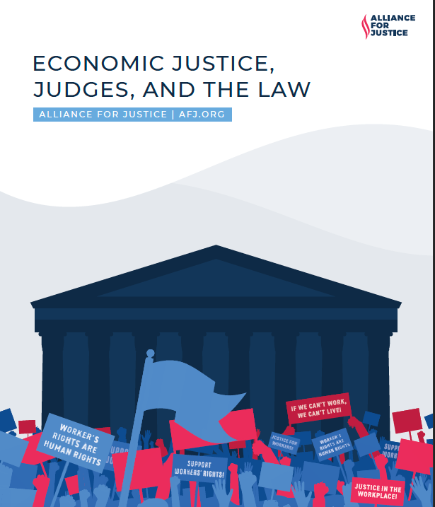 Cover of the Economic Justice, Judges, and the Law report