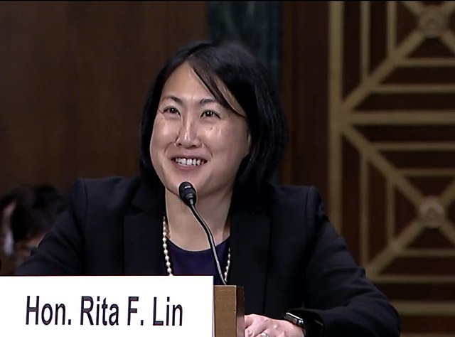 Rita Lin at her Senate Judiciary hearing.