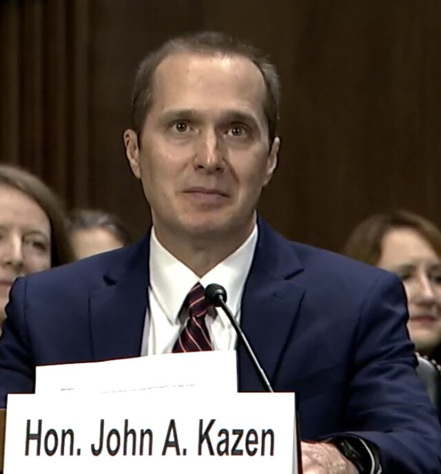 John Kazen at his Senate Judiciary hearing.